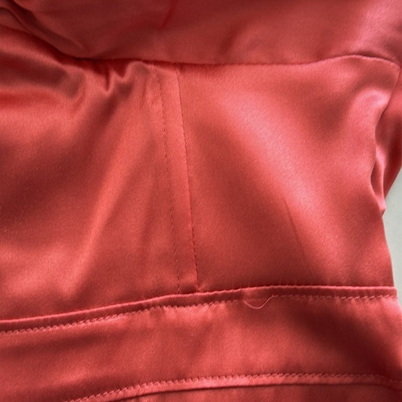 Arden B  Orange Corset Strapless Sweetheart Neckline Silk Top Lined Side Zip XS - Picture 7 of 7